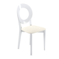 Настоящее фото товара Стул Луна, белый, бежевый, произведённого компанией ChiedoCover
