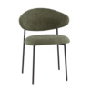 Стул Эва, шенилл, каркас зеленый