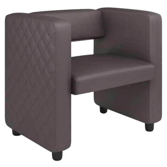 Кресло Тепал, экокожа, коричневый Кресло Тепал, экокожа, коричневый - фото 1