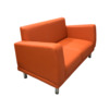 Диван Таура Люкс двухместный, оранжевый
