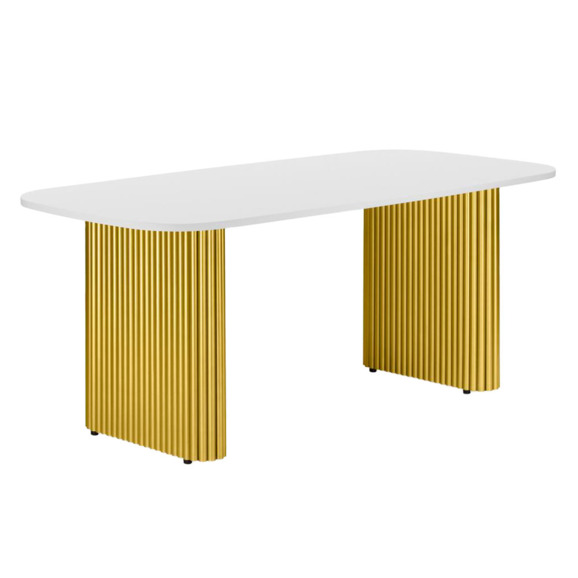 Бавария B 180 х 90 белая пленка шагрень / золото Бавария B 180 х 90 белая пленка шагрень / золото - фото 1