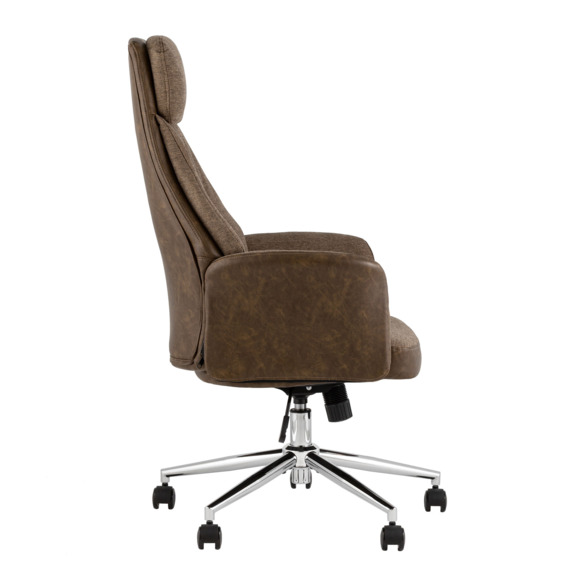 Кресло офисное Neo, коричневый, экокожа, ткань Кресло офисное Neo, коричневый, экокожа, ткань - фото 3