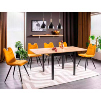 Фотография товара Стол обеденный Pond, раскладной, дуб артизан, черный от компании ChiedoCover.