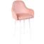Настоящее фото товара Кресло Сета, барные ножки, розовый, белый, велюр, произведённого компанией ChiedoCover