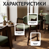 Фотография товара Стул Дарк, рогожка Бонд 695, морилка старинный орех от компании ChiedoCover.