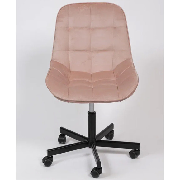 Стул Мускус, пятилучие, велюр, розовый, черный - фото 2