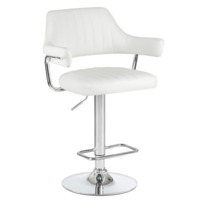 Настоящее фото товара Барный стул КРАКОВ, экокожа белая, произведённого компанией ChiedoCover