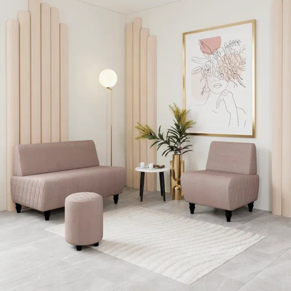 Кресло Лотик велюр, светло-коричневый - фото 7