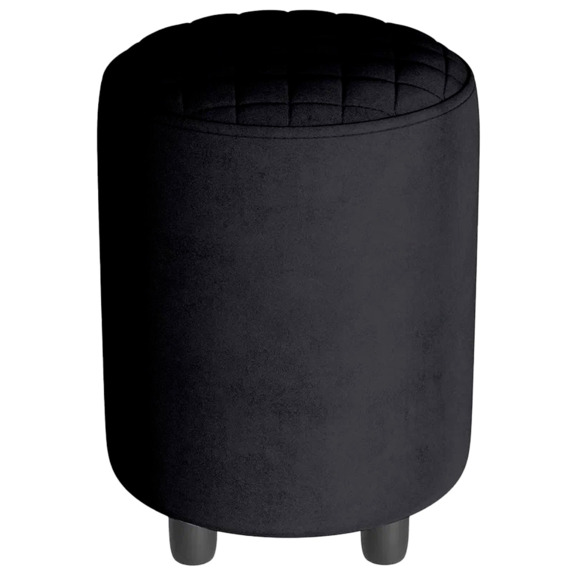 Пуф Тепал, велюр, черный - фото 1