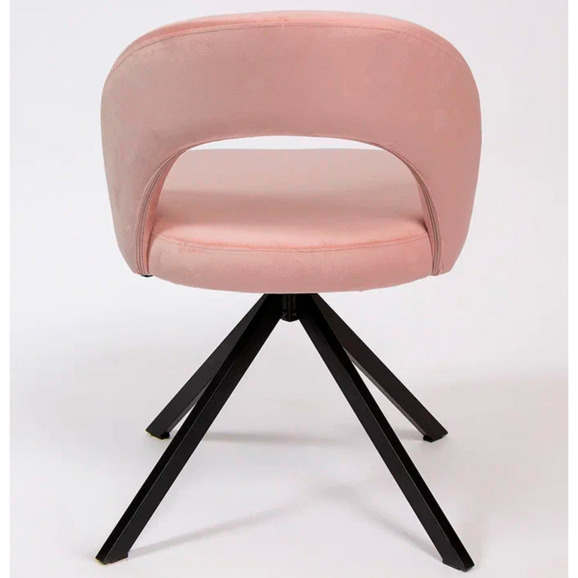 Стул Пиннате, пирамида, поворотный, розовый, черный, велюр - фото 5