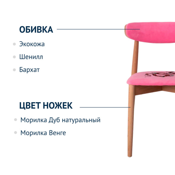 Стул Роквелл, велюр Teddy 833, вышивка черная змея - фото 6