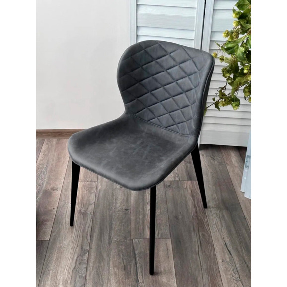 Стул КЛОД, серый, искусственная замша - фото 3