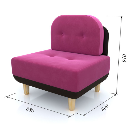 Кресло Рилто, фиолетовое - фото 5