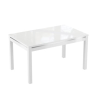 Настоящее фото товара Стол Гласс-6, экстрабелый, белый глянец, произведённого компанией ChiedoCover