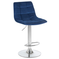 Настоящее фото товара Барный стул Гардур, велюр синий, произведённого компанией ChiedoCover