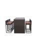 Барный комплект мебели Джордж, 6 посадочных мест, коричневый