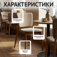 Фотография товара Стул Сафир, велюр светло-серый от компании ChiedoCover.