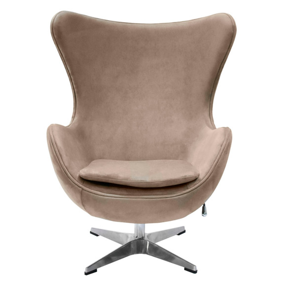 Кресло EGG CHAIR, латте замша - фото 2