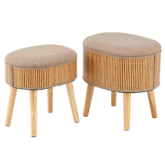 Набор пуфов Unqualified, с отделением, бежевый - фото 1