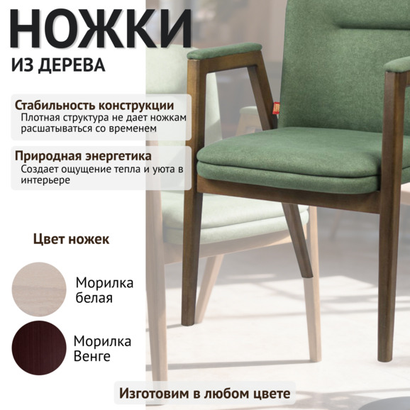 Стул Бали, микровелюр дрим 9, старинный орех - фото 4