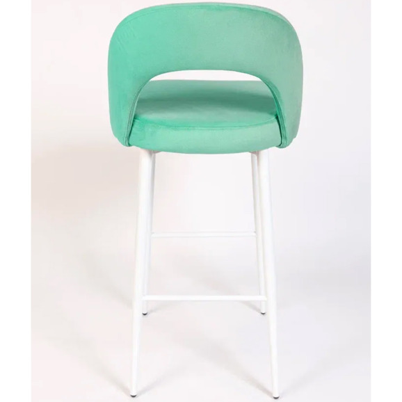 Стул Пиннате, барный, мятный, белый, велюр - фото 6