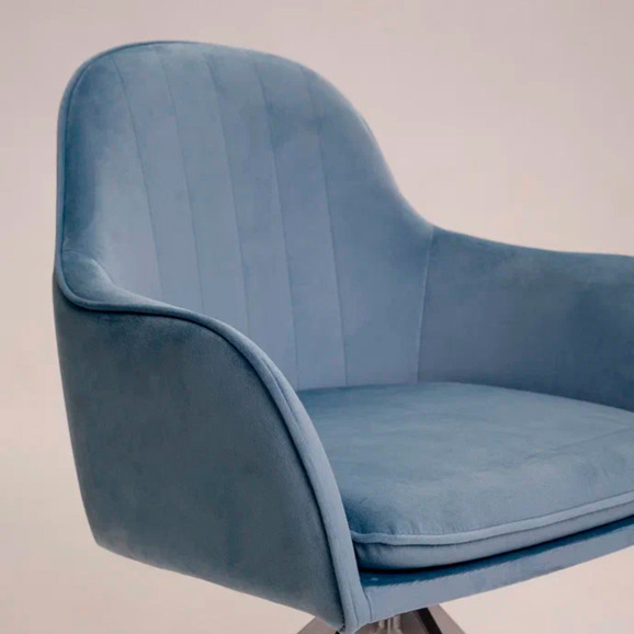 Кресло Сета, пирамида, голубой, серебро - фото 9