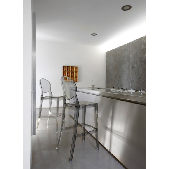 Стул барный прозрачный Igloo, серый Стул барный прозрачный Igloo, серый - фото 4