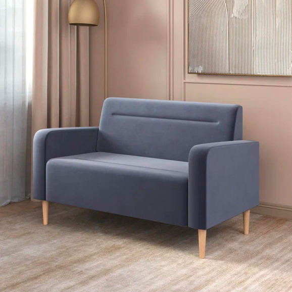 Диван Папилла, велюр, 132 см, серый - фото 4