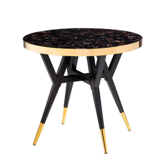 Стол Selina 80х72 black / gold - фото 1