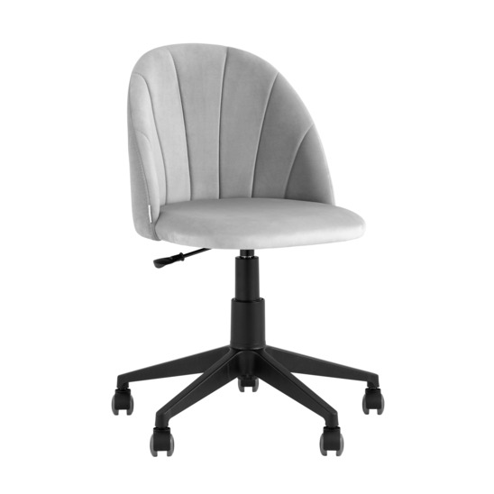 Кресло компьютерное Логан велюр светло-серый - фото 1
