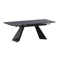 Настоящее фото товара Стол раздвижной Дуит 1200х800+300, даркстоун, черный муар, произведённого компанией ChiedoCover