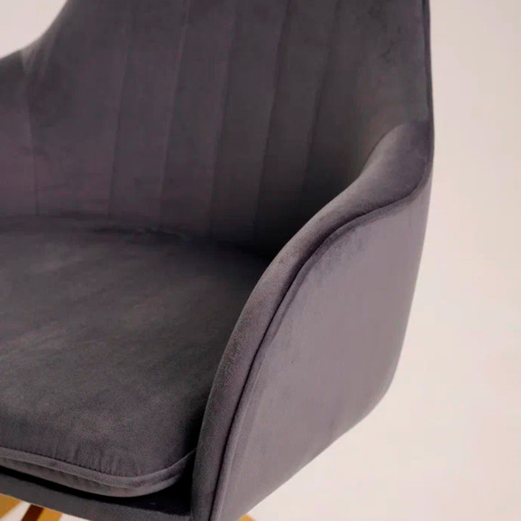 Кресло Сета, пирамида, серый, золотой - фото 9