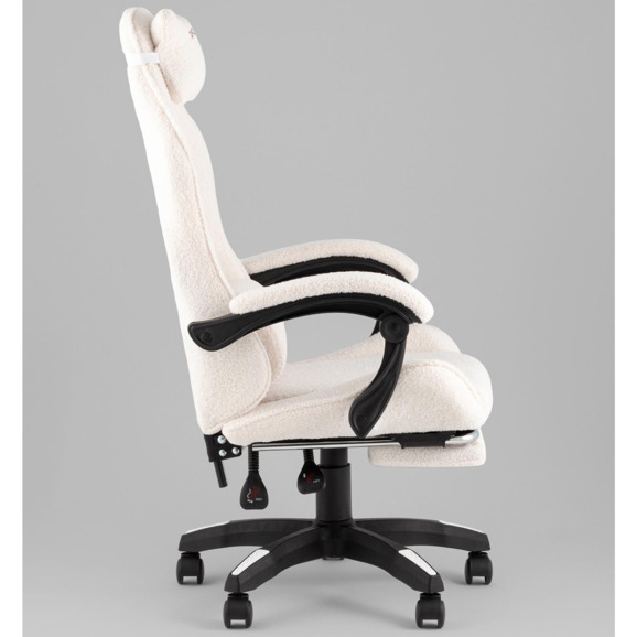Кресло спортивное TopChairs MG-7019 букле белый - фото 3
