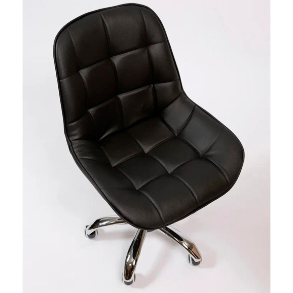 Стул Мускус, хром, черный, кожа - фото 6