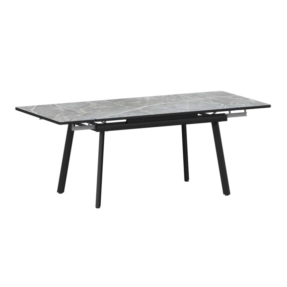 Стол раздвижной Гранди 1200+300+300, фаерстоун, черный муар - фото 1