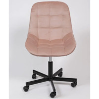 Фотография товара Стул Мускус, пятилучие, велюр, розовый, черный от компании ChiedoCover.