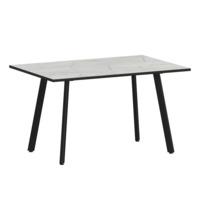 Настоящее фото товара Стол нераздвижной Рольф, серый каспий, черный муар, произведённого компанией ChiedoCover