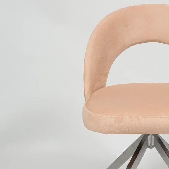 Стул Пиннате, пирамида, бежевый, серебро, велюр - фото 5