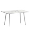 Стол нераздвижной Бетти 1200, мрамор белый, белый муар Стол нераздвижной Бетти 1200, мрамор белый, белый муар