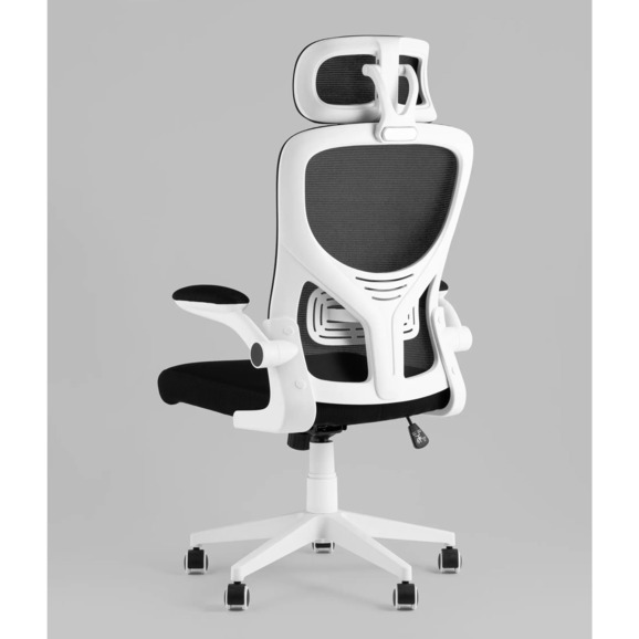 Кресло офисное TopChairs Airone, белый, с черной сеткой - фото 5