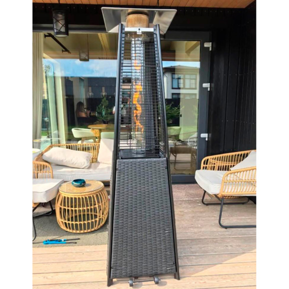 Уличный газовый обогреватель WWT 13I ROTANG Black mini 1.8m Уличный газовый обогреватель WWT 13I ROTANG Black mini 1.8m - фото 2