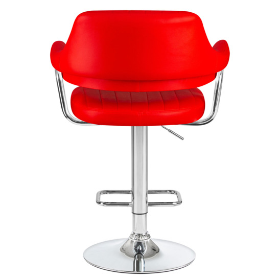Барный стул КРАКОВ, экокожа красная - фото 4