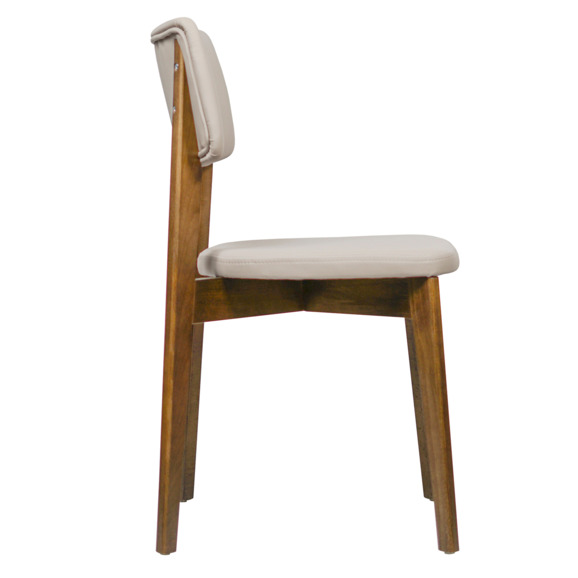 Стул Topas, экокожа Luxa almond бежевый, старинный орех - фото 6