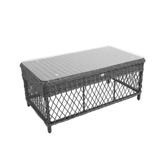 Фотография товара Стол Рум, черный металлик, ротанг