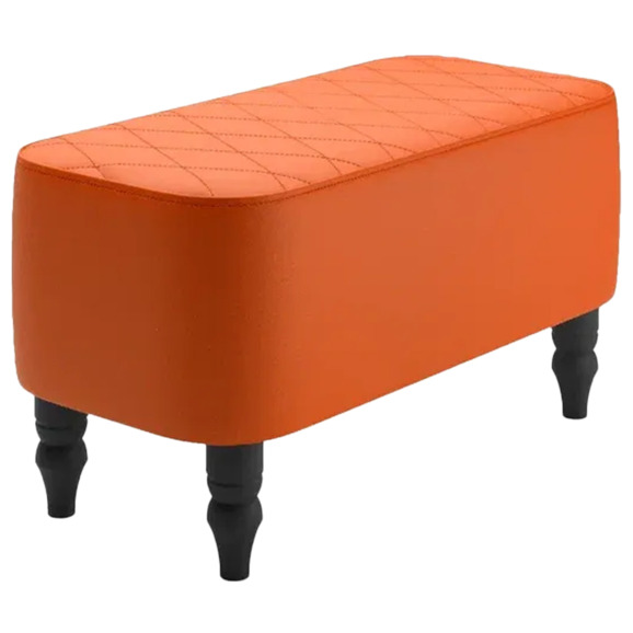 Банкетка Лотик, экокожа, оранжевый - фото 1