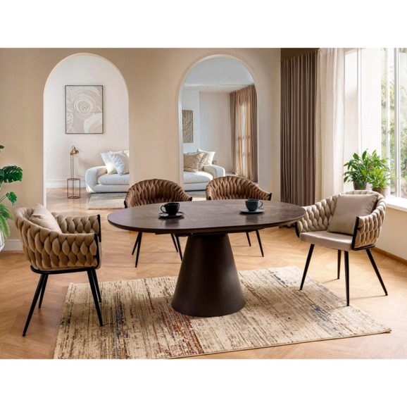 Стул кухонный Naiad, светло-бежевый, черный - фото 3