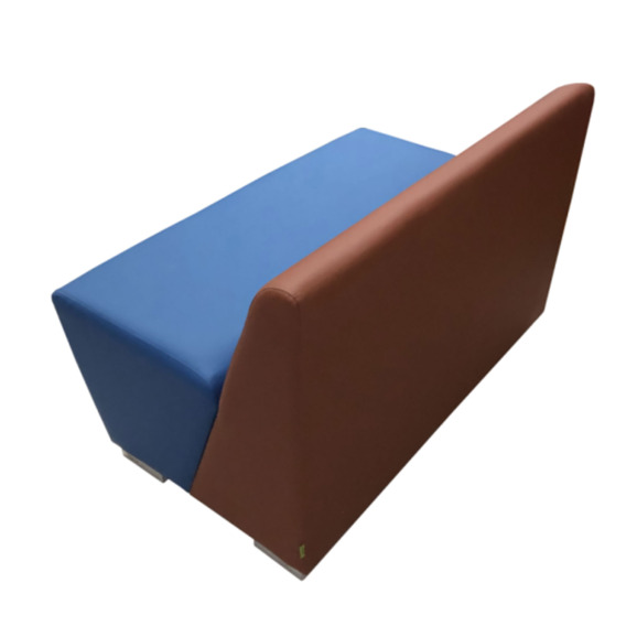 Секция Бальдор двухместная, коричнево-синяя - фото 5