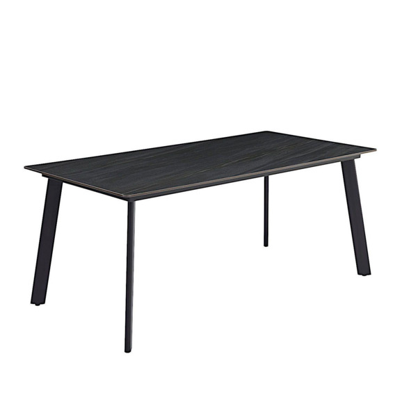 Стол обеденный Austrilia Sand Black, 180*90*75, керамика, металл, черный - фото 1