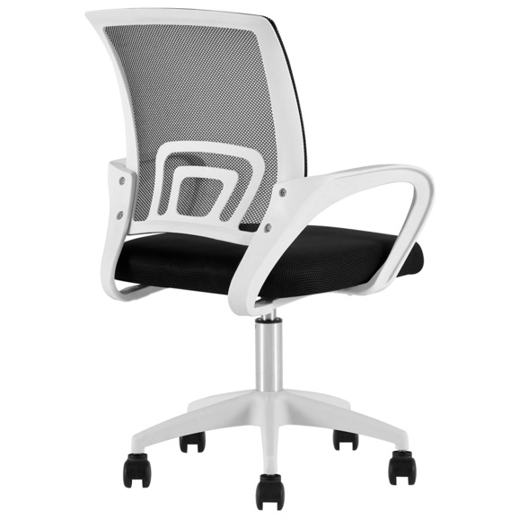 Кресло офисное TopChairs Simple SN, черный, пластик белый - фото 4