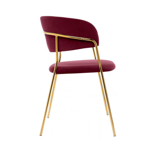 Стул на металлокаркасе Kamelia 1 wine red / gold - фото 3